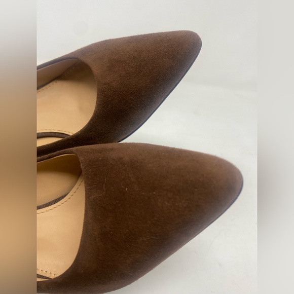 Salvatore Ferragamo Pumps Heel Brown Suede Sz 5 - Picture 5 of 16